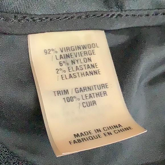 Elie Tahari Lightweight Wool Blend Trouser Pants With Patent Leather Trim Size 4 - Picture 9 of 15